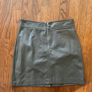 Aritzia leather mini skirt with front zipper